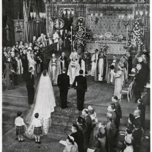 Print of Royal Wedding Scene in Westminster Abbey Print of Royal Wedding Scene in Westminster Abbey