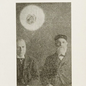 Spiritualists with Spirit head floating above