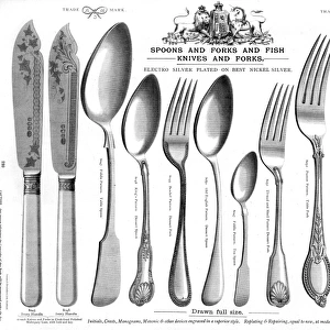 Spoons, forks and fish knives, Plate 220