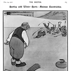 Sporting with Winter Sports by H. M. Bateman - Curling