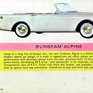 A Sporty White Sunbeam Alpine
