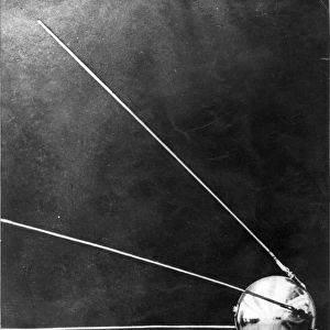 Sputnik I prior to its launch on 9 October 1957