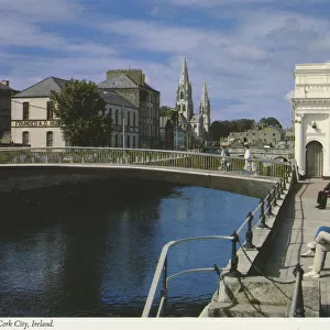 St Finbarrs Cathedral and River Lee, Cork City, Ireland