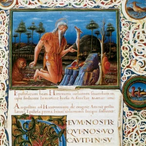 St. Jerome Penitent. Miniature