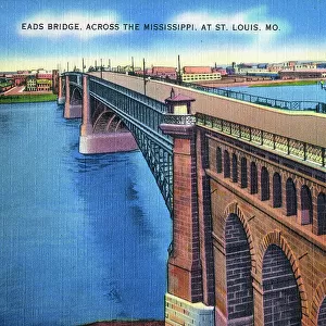 St. Louis, Missouri, USA - Eads Bridge over the Mississippi
