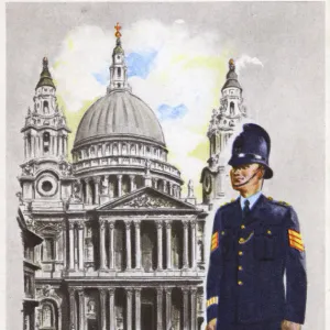 St Pauls Cathedral and a Sergeant of City of London Police