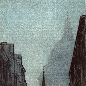 St Pauls from Watling Street, London, 1926