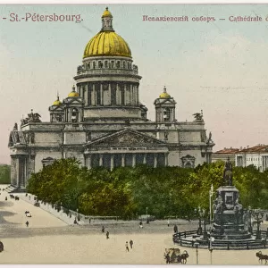 St Petersburg: St Isaac Cathedral Date: circa 1910