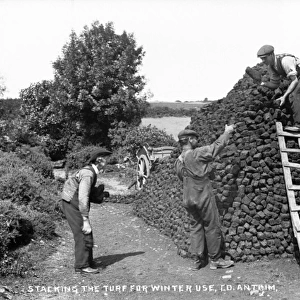 Stacking the Turf for Winter Use, Co. Antrim