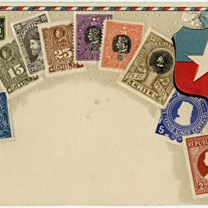 Stamp Card produced by Ottmar Zeihar - Chile