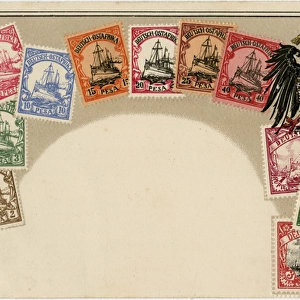 Stamp Card produced by Ottmar Zeihar - German East Africa