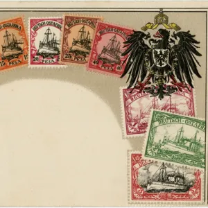 Stamp Card produced by Ottmar Zeihar - German East Africa