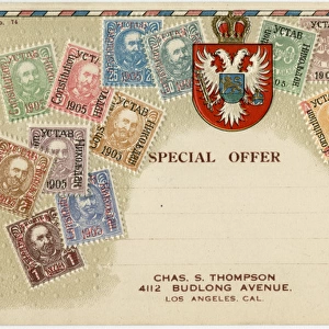 Stamp Card produced by Ottmar Zeihar - Montenegro