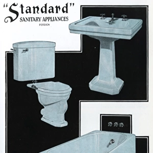 Standard Sanitary Appliances suite in Claire de Lune Blue