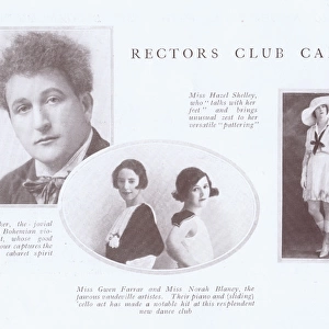 The stars of the Rectors Club Cabaret, London, 1922