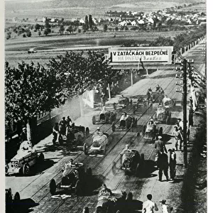 Start of Grand Prix of Czechoslovakia