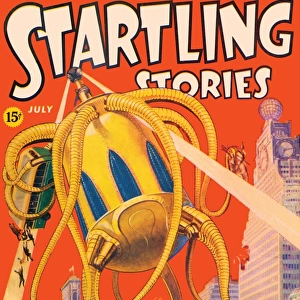 Startling Stories scifi magazine cover