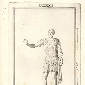Statue of Roman Emperor Marcus Aurelius in military armour