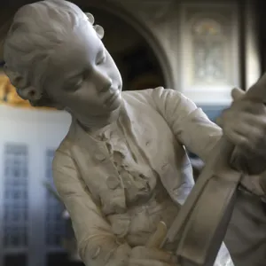 Statue of Wolfgang Amadeus Mozart (1756-1791) as a child pla