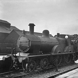 Steam engine in a station