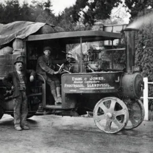 Steam lorry, Llandyssil, Powys, Mid Wales