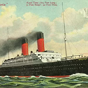 Steam Ship RMS Franconia Postard Published By