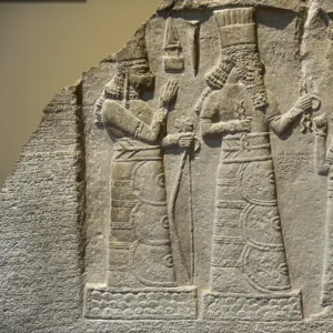 Stele with inscription and relief of the governor Shamsh-res