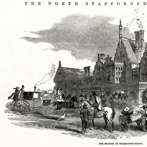 Stoke-on-Trent railway station, Staffordshire 1849