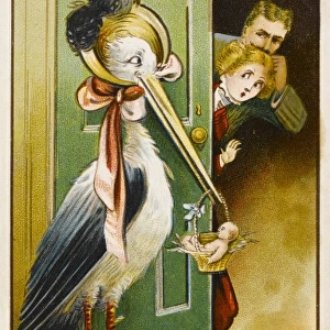 Stork Brings Baby 1912