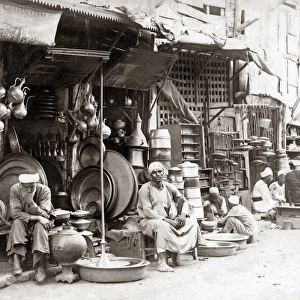 Street bazaar, Cairo, circa 1880s