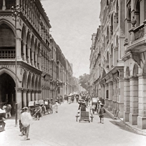 Street in Hong Kong, circa 1890