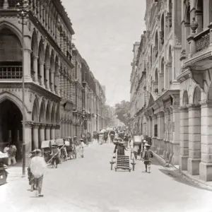 Street in Hong Kong, circa 1890