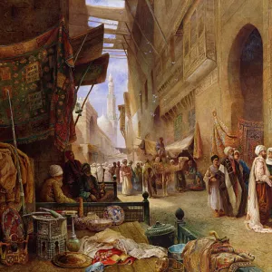 A Street Scene in Cairo, by Charles Robertson