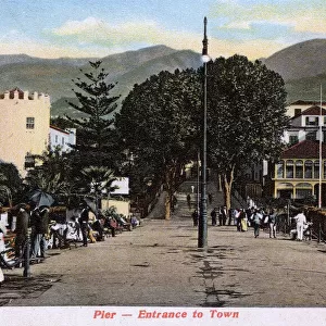 Street scene, entrance to Funchal, Madeira