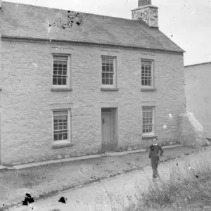 Street scene with Georgian house, Crickhowell, Mid Wales