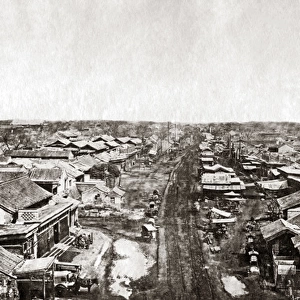 Street scene, Peking, China circa 1870s