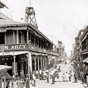 Street scene, Port Said, Egypt, circa 1880s