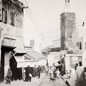 Street scene in Tangier, Morocco, c. 1900