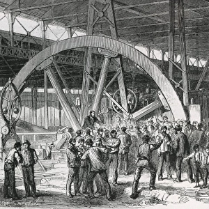 The strike of Creusot of 1870. Meeting of factory