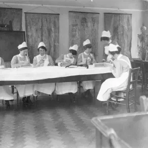 Student nurses working with bandages Student nurses working with bandages