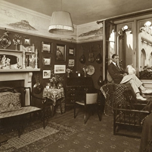 Student room, Trinity College, Cambridge, 1911