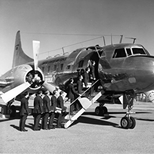 Students board the second prototype Convair XT-29 49-1911