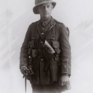 Studio photo, young man of Royal Fusiliers, WW1