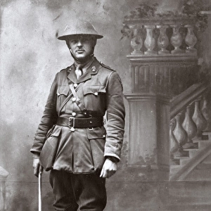 Studio photo, young man of Royal Fusiliers, WW1
