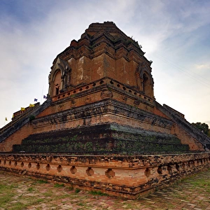 Stupa, Wat Chedi Luang temple, Chiang Mai, Thailand