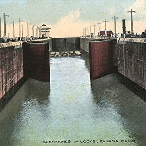 US submarines in locks, Panama Canal