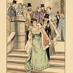 Subscribers leaving the opera, 1891