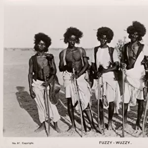 Sudan - A group of Hadendoa Warriors