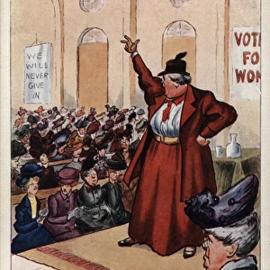 Suffragette Addresses Meeting