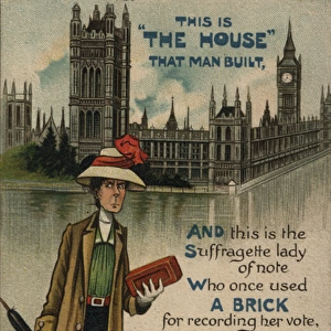 Suffragette with Brick